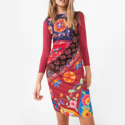 long sleeve stretchy dress