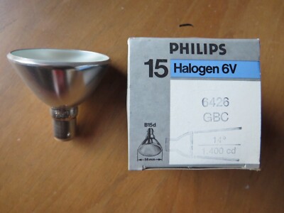 PHILIPS ALULINE HALOGENLAMPE REFLECTOR MATT B15d 6V 15W 14º 6426 GBC 1400 cd