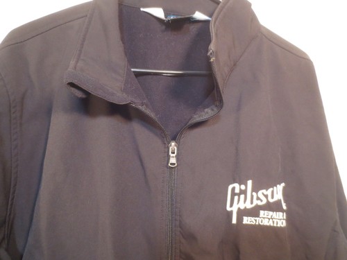 GIBSON GUITARS REPAIR & RESTORATION BLACK FULL ZIP JACKET BY TRI-MOUNTAIN XL - Picture 3 of 5