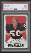 Jim Otto 1964 Topps Signed  PSA 5 AUTO 9 Top Pop #148 Autographed SP