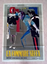 MANIFESTO 2F - LA COMMARE SECCA - B.Bertolucci , P.P.PASOLINI , Brini art