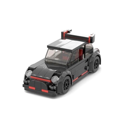 Brick Works Black Mini John Cooper MOC LEGO Building Bricks Racing Sports Car