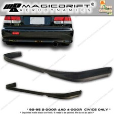 For 92-95 Honda Civic Rear Bumper Pu Lip 2d Coupe 4d Sedan Add-on Body Kit For 92-95 Honda Civic Rear Bumper Pu Lip 2d Coupe 4d Sedan Add-on Body Kit