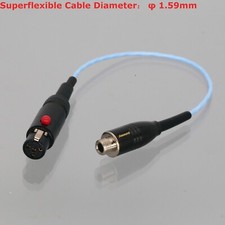 Bodypack Microphone Mini-XLR TA4F 4Pin Female to 3.5 mm TRS Locking Socket Cable