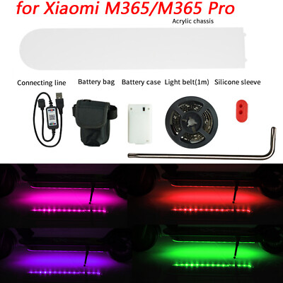 For M365/M365 Pro Electric Scooter Acrylic Chassis Smart LED Light Strip Parts