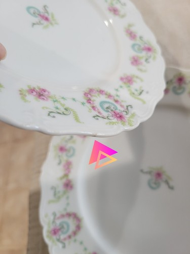 BASSETT LIMOGES Austria 1 Salad/ Dessert Plate 1 Appetizer 4 Bread Butter Plates - Picture 18 of 21