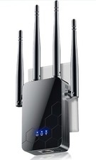 WiFi Extender - up to 8600sq. ft 30 Devices, 4 External gain Antennas  ...