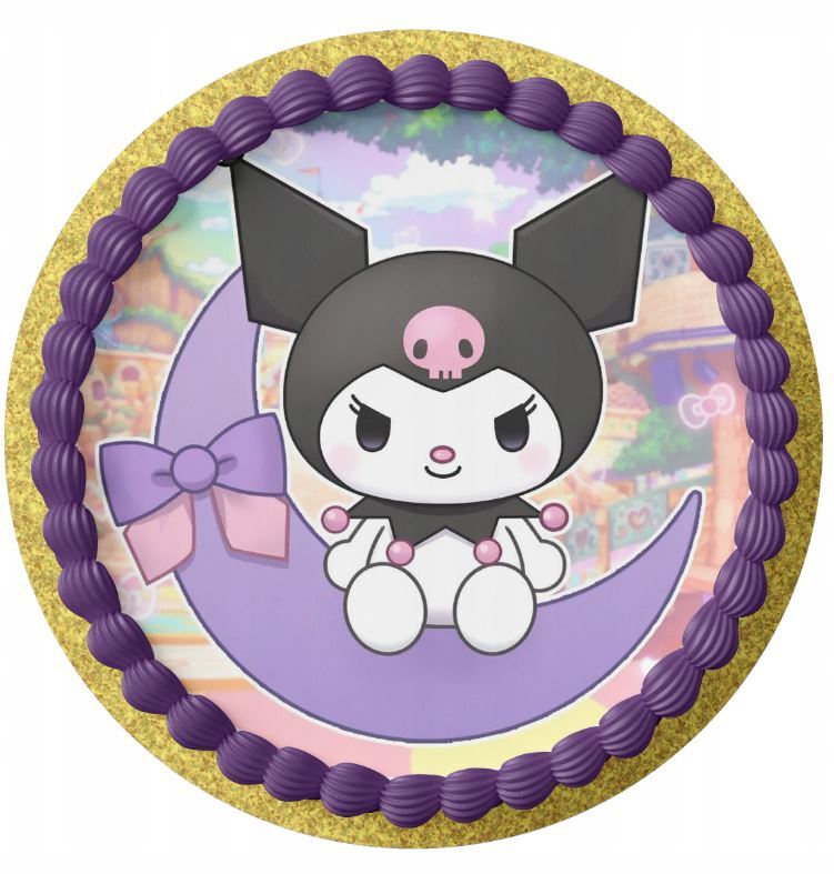 Kuromi Comestible Gato Niña Fábula Colocador de Tartas Tartas + TEXTO