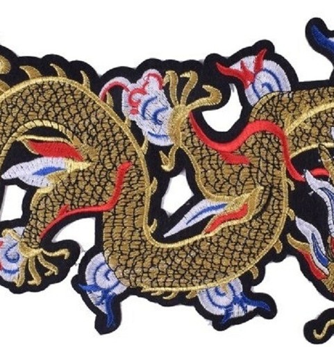 Gold Embroidery Dragon Patch Costume for Iron On Clothes Decoration Applique - Picture 16 of 24