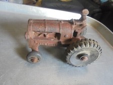 Vintage Arcade Cast Iron Allis Chalmers tractor with driver