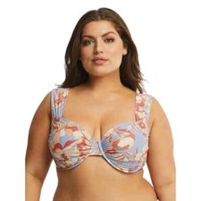 TIME AND TRU - SIZE: XL 16-18 - Wide Strap Hawaiia Underwire Bikini Top - NEW