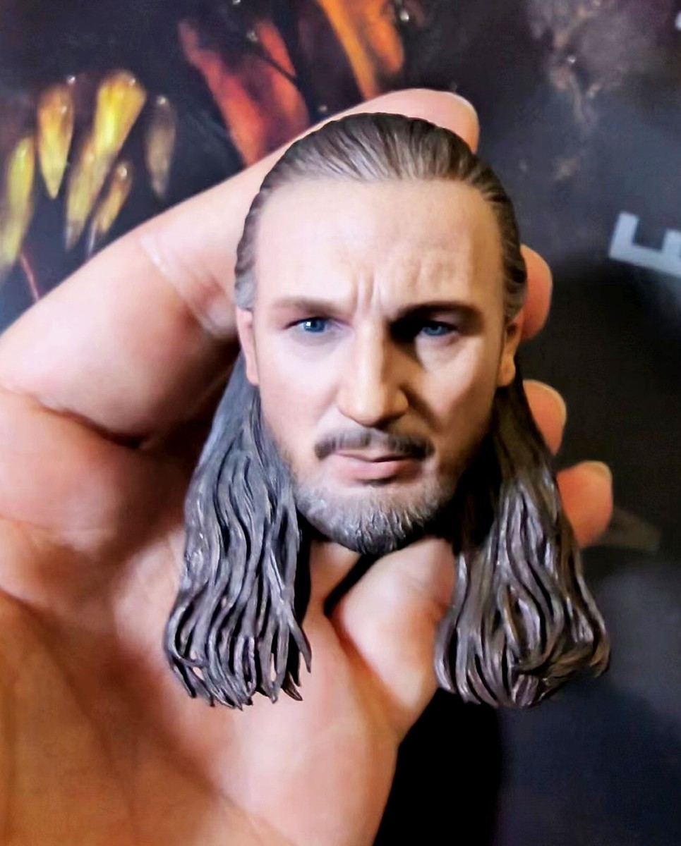 Hottoys MMS525 1:6 Qui-Gon Jinn Head Sculpt Figure Star Wars Hottoys MMS525 1:6 Qui-Gon Jinn Head Sculpt Figure Star Wars
