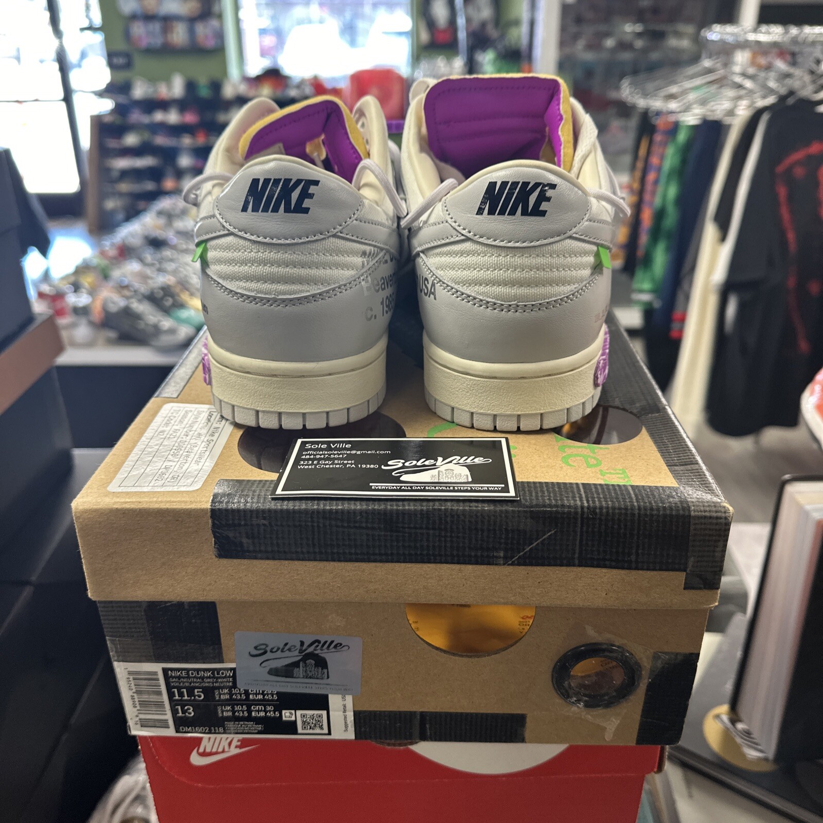 OFF WHITE X NIKE Taglia 11 5 Nike Off White x Dunk Low 03 di 50