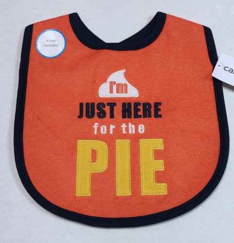 Carter's Thanksgiving Bib Here for the Pie for Boy or Girl Extra Large