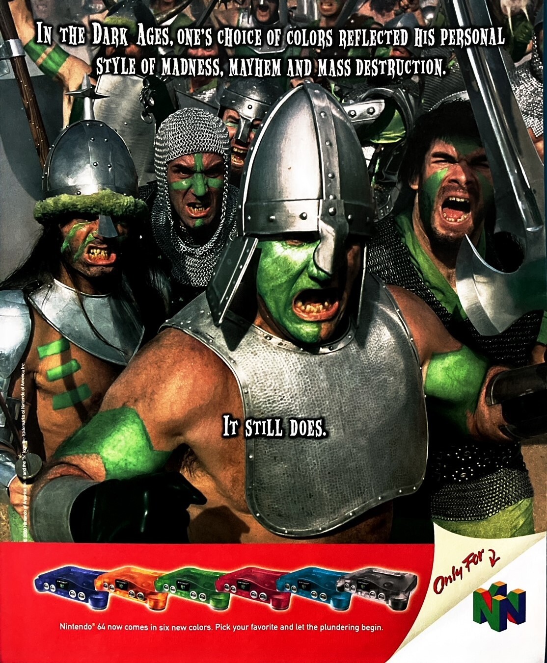 N64 Knight 2000 NINTENDO 64 CONSOLE Vintage Print Ad Knights in Battle | eBay