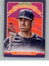 2020 Donruss Shane Bieber 18 Holo Purple Cleveland Indians