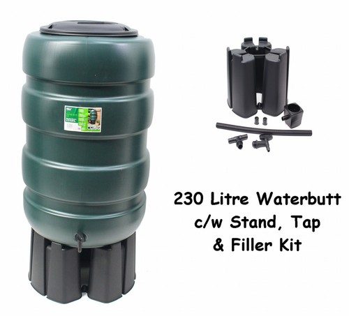 NEW Premium Water Butt Kit Rainwater Barrel Choice 100-250 Litre Round & Square - Picture 5 of 6
