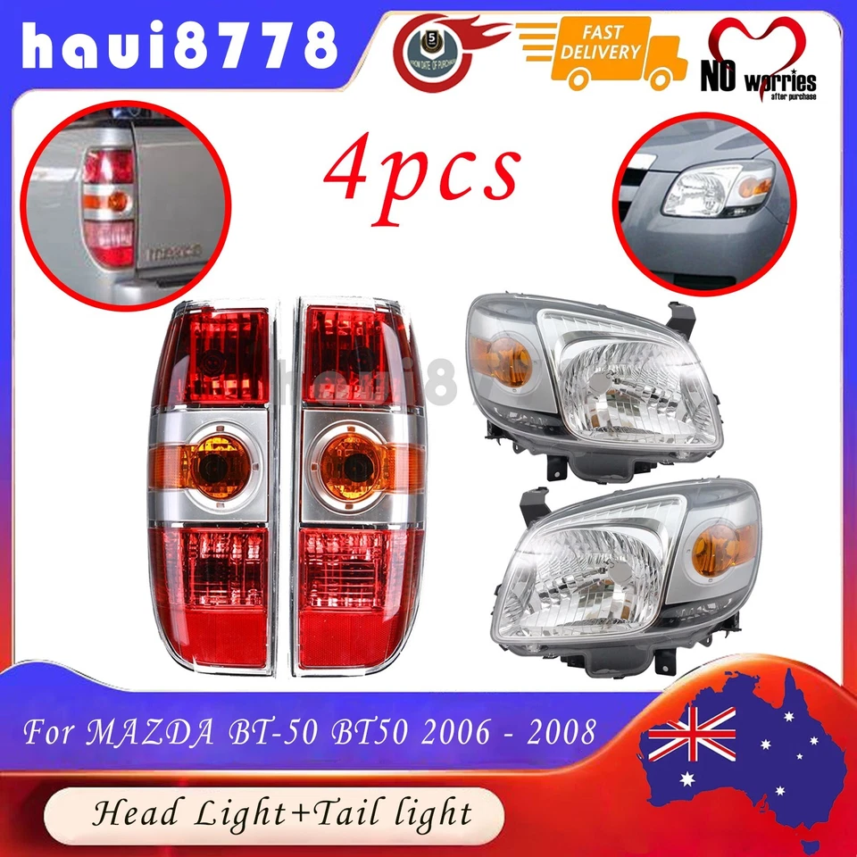 NEW For Mazda BT-50 BT50 Ute UN Series 1 2006-2008 Pair Head Lights+Tail Lights - image 2 of 3