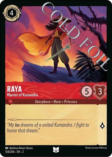 PSA 10 - 2023 Disney Lorcana Rise of the Floodborn Raya Art Foil