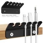 Cable Holder Clips, Acrylic Cable Management Cord Organizer with 5 Clips Black