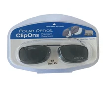 Polar Optics 51 Rec 20 Black Full-Frame Clip Ons Sunglasses NEW!!