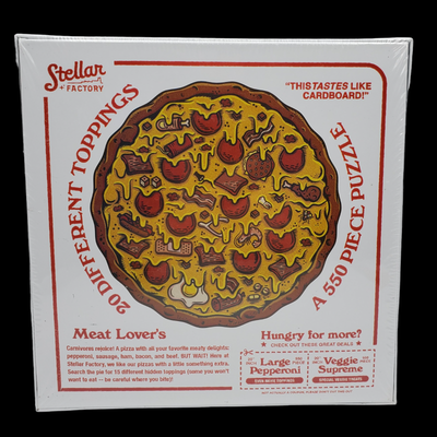 Pizza Puzzles: Meat Lover's – Kooperatives 550-teiliges Puzzle Mit 8 Einzelnen Pizzastücken