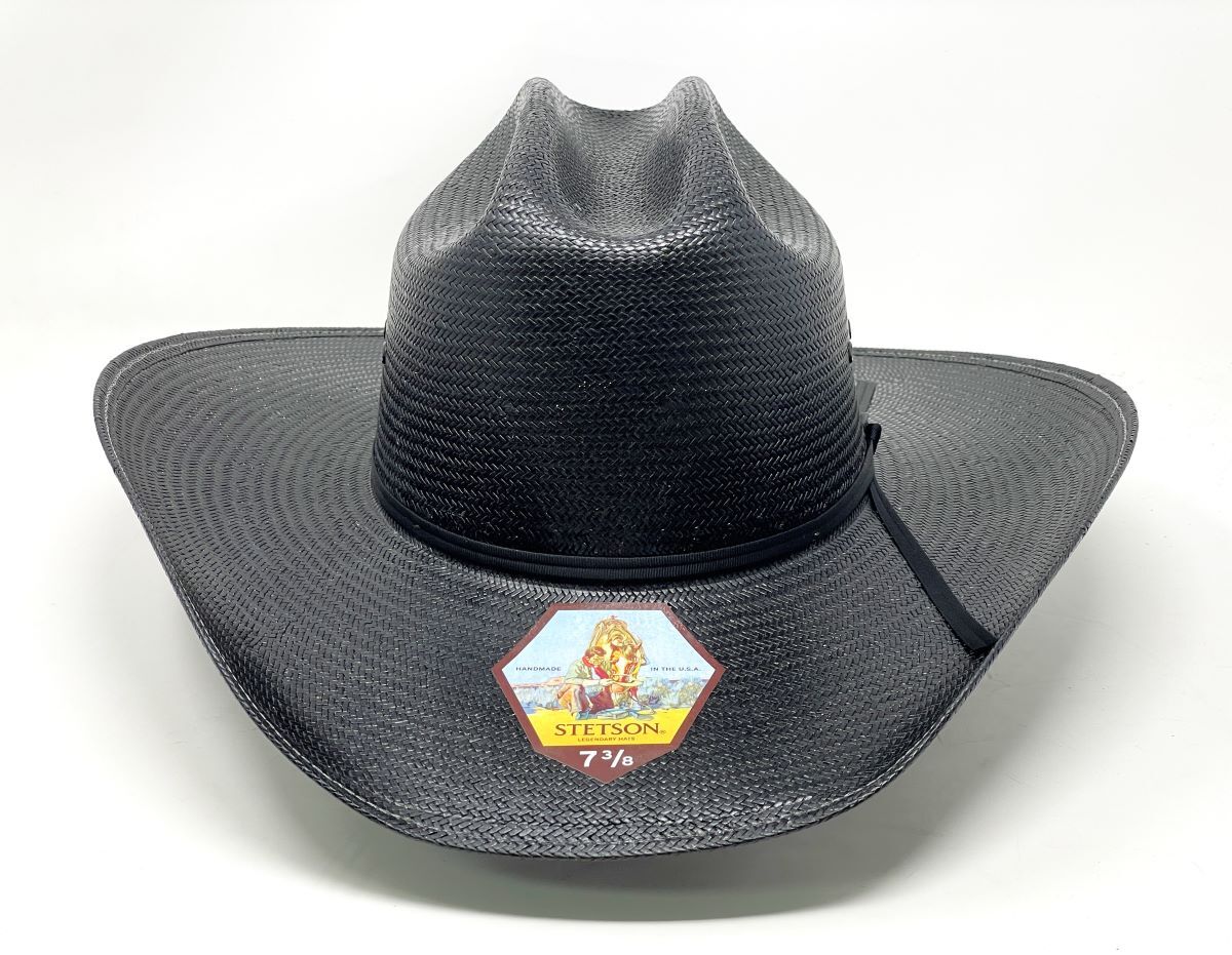 STETSON COAL MINE 10X BLACK STRAW COWBOY WESTERN HAT | eBay