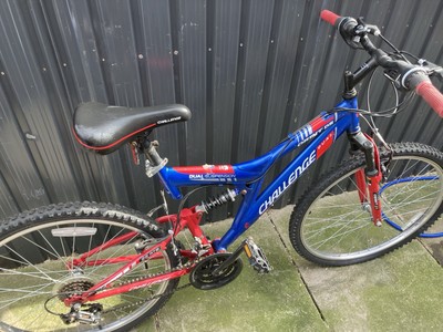 Challenge Orbit Dual Suspension Mountain Bike Men's Red/Blue, 26-inch  UK