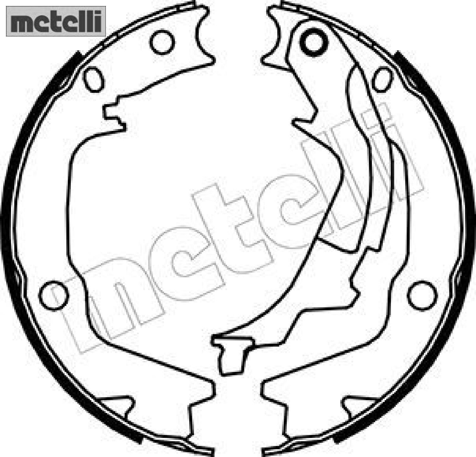 metelli 53-0186 Bremsbackensatz für Feststellbremse Bremsbackensatz