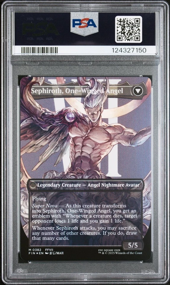Sephiroth, Fabled SOLDIER (Borderless Foil) - #382 - Final Fantasy - PSA 10 - Image 4 of 4