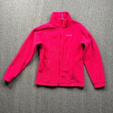 Columbia Fleece Jacket Girls 14/16 Pink Full Zip Benton Springs Mock Neck