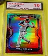 IAN ANDERSON Rookie***2021 Panini PRIZM**COSMIC HAZE--GEM Mint 10***BRAVES