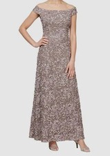 NWT Alex Evenings Soutache Off the Shoulder A-Line Gown Size 12 US