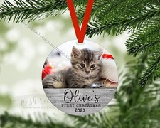 Kittens First Christmas Ornament - Personalized Cat Picture Ornament - Cats F...