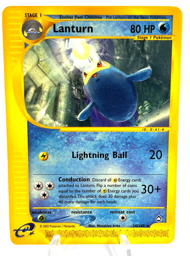 Lanturn 20/147 - Aquapolis - Rare - Pokemon - LP