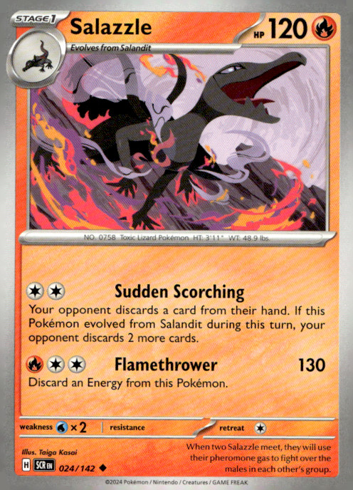 Salazzle Uncommon SV07: Stellar Crown 024/142 NM