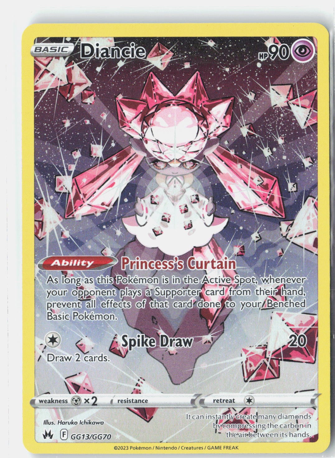Diancie SWSH: Crown Zenith: Galarian Gallery GG13/GG70 Pokemon Card Holo