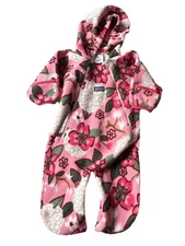 Patagonia Baby 3M Fleece Hooded Bunting Synchilla Floral One-Piece