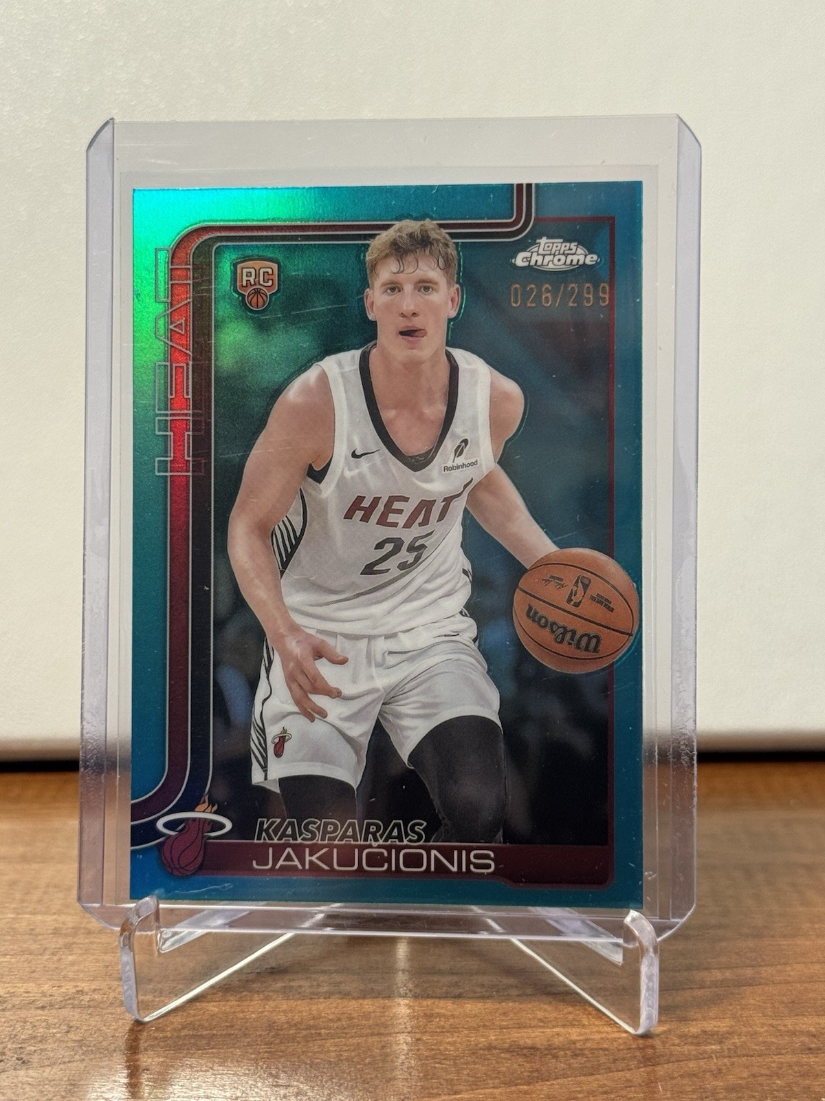 2025-26 Topps Chrome - Kasparas Jakucionis #270 Teal Refractor /299 (RC)