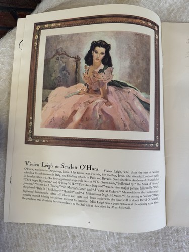 Vintage Gone With The Wind Movie Theater Program Booklet 1989 Facts Booklet - Picture 5 of 20