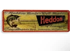 Heddon Fishing Lures Tin Sign Retro Rustic Ad Advertising Vintage Look
