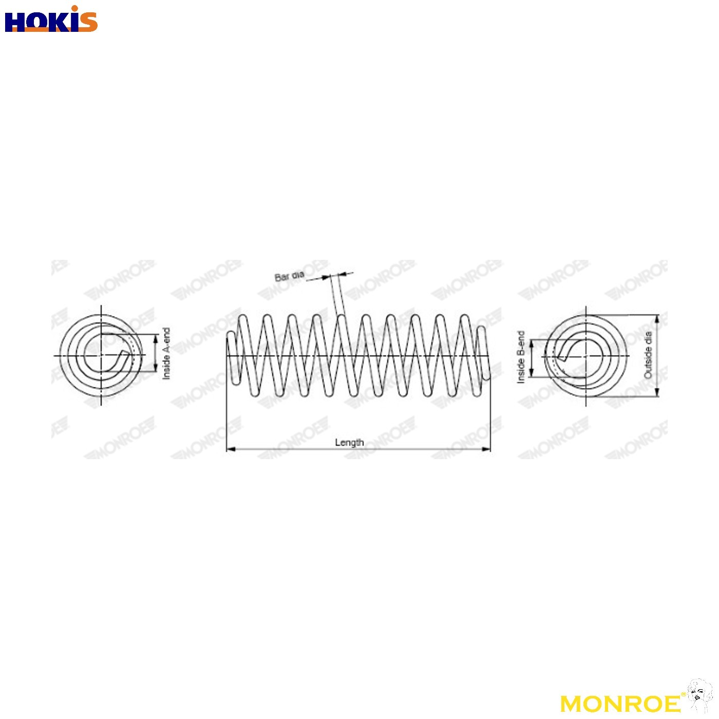 SUSPENSION SPRING SP3470 FOR SMART M160.910/160E6ALB05/160E6ALB03 0.6L 3cyl