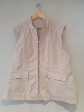 KLASS LADIES SAND BEIGE LIGHT THIN GILET BODYWARMER POCKETS PLUS SIZE 20