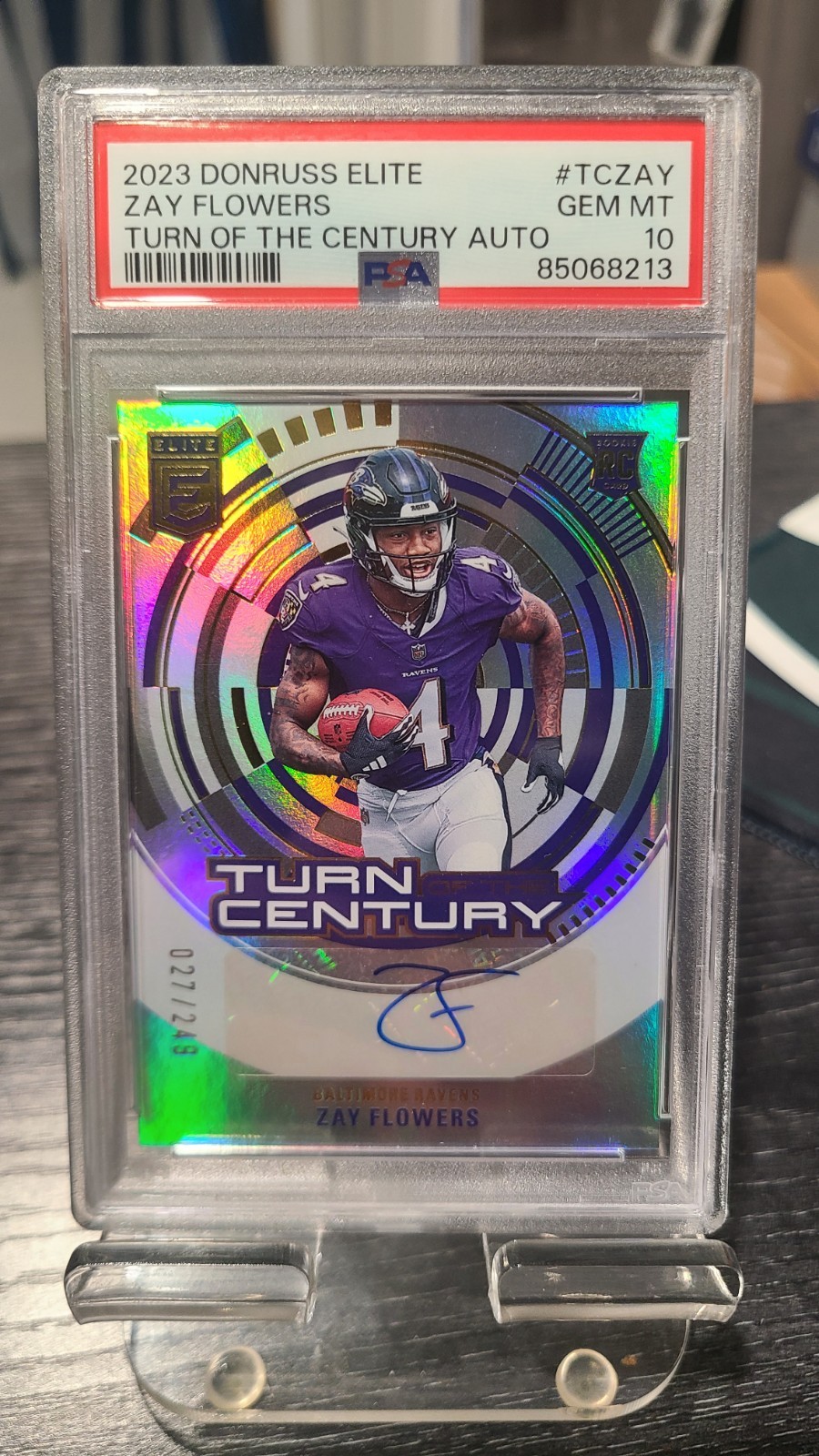 Zay Flowers Panini Donruss Elite Turn of the Century Autograph #TCZAY Base