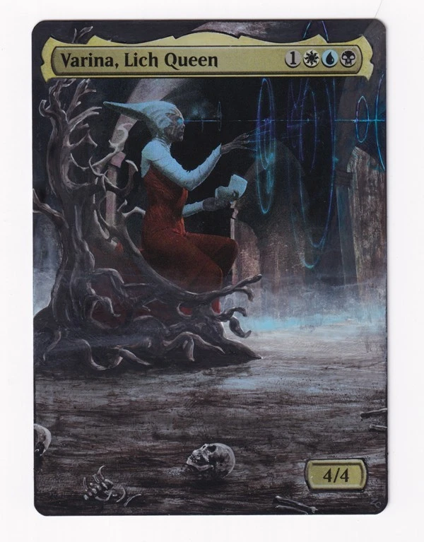 Varina, Lich Queen Altered Art Foil - Hand Painted MTG Alter - Magic - Image 2 of 2