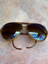 VUARNET 374 174 VINTAGE 80S SUNGLASSES PX 5000 CABLE HOOK TEMPLES BROWN