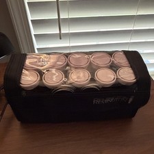 Remington H1015 Compact Hot Rollers Set Ionic Ceramic Travel Case Open Box Pink