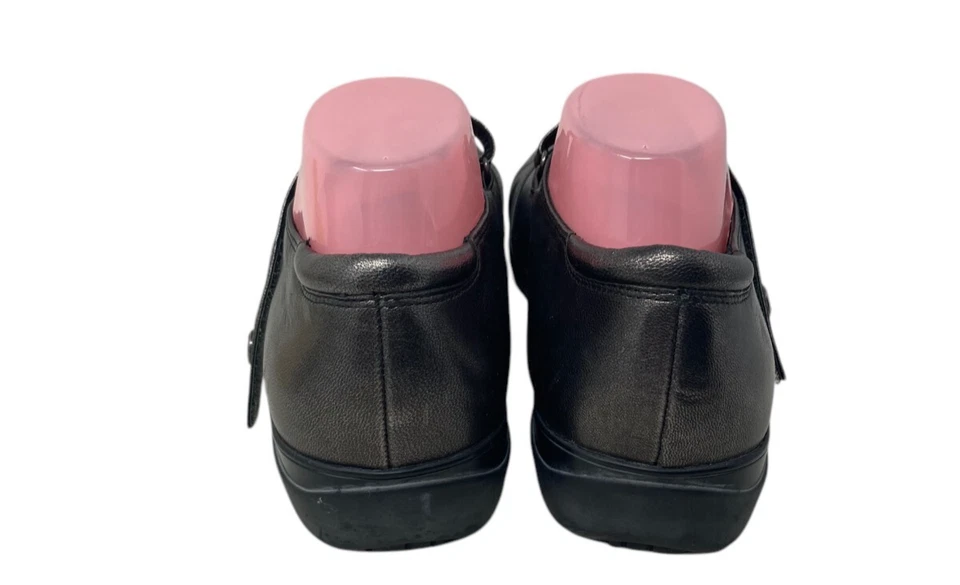 Abeo Silver Mary Janes Size 9.5 Women's Metallic Abby Flats Shoes Leather - Image 3 of 4