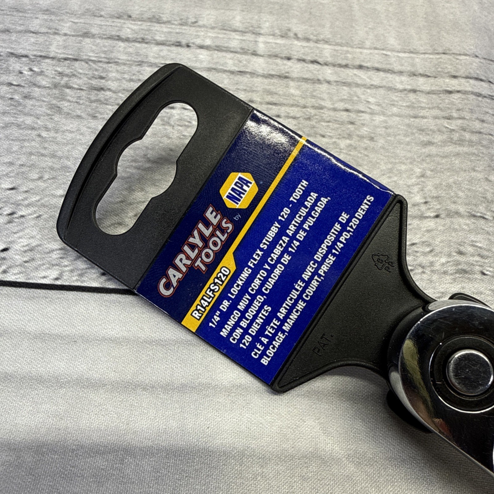 Napa Carlyle Tools 1/4" Drive Stubby Teardrop Head Ratchet R14LFS120 New 4”