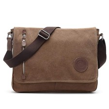 Unisex Messenger Bag Casual Canvas Bag Shoulder Sling Bag Satchel Messenger B...
